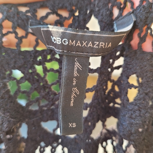 BCBG Stunning Black Crochet Mini Dress - Picture 3 of 3